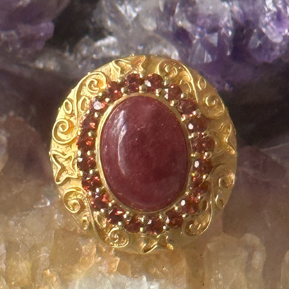 Ross Simons ruby garnet gold over sterling silver ring - Picture 1 of 10